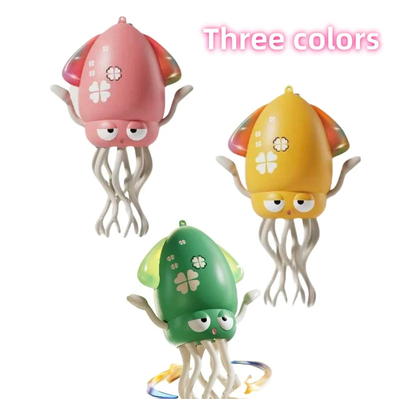 Kids Electronic Pet Toys Interactive Development Toys Induction Lying Flat Squid With Light&Music Tummy Time Gifts NEWDancing