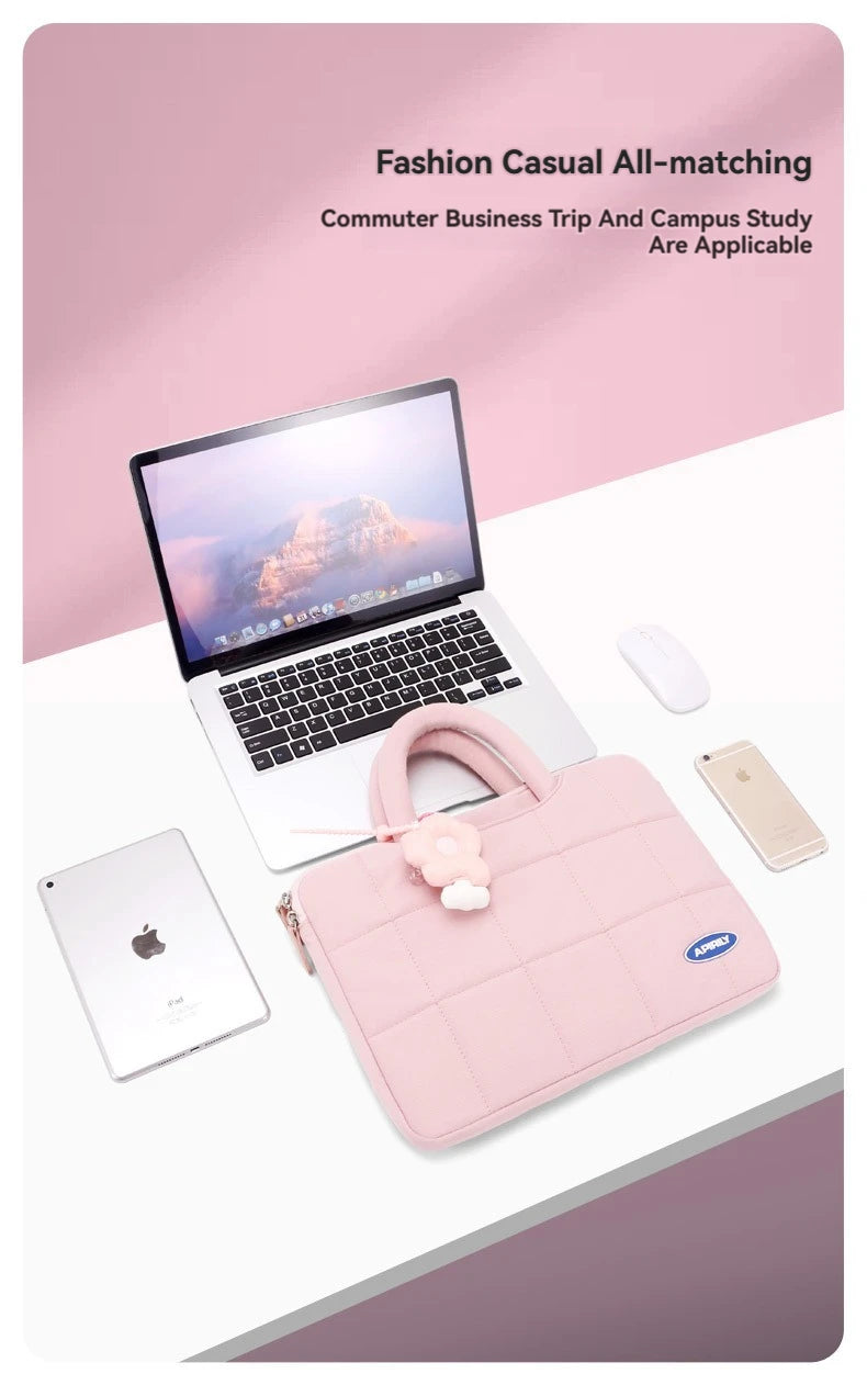 حقيبة كمبيوتر محمول مقاس 13.3 بوصة و14 و15 و15.6 بوصة وغطاء لجهاز ماك بوك إير برو وشاومي وهواوي وآسوس وحقيبة كمبيوتر محمول للرجال والنساء وحقيبة يد محمولة