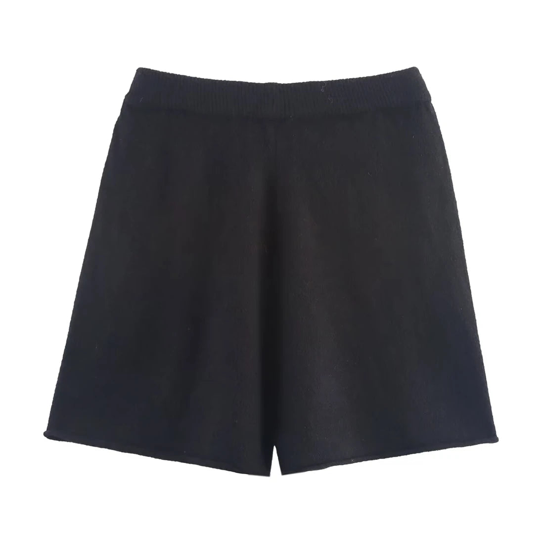 Women's Fashion V-neck Sweater Top And Matching Knitted Shorts New Style Short Pantsuit for Women