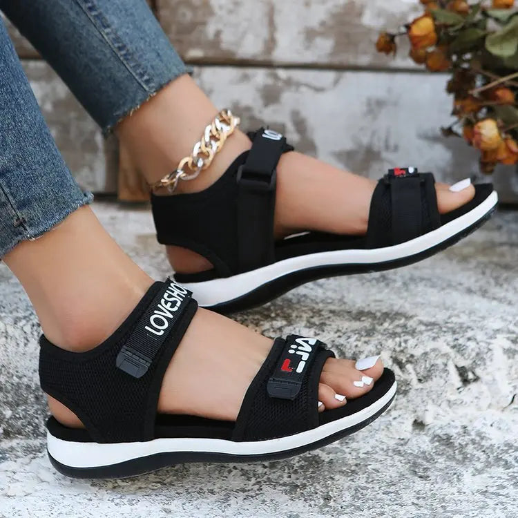 Sports Sandals Summer New Open Toe Heightened Platform Sandals Women's Beach Shoes Athleisure Sandals Plus Size 35-43