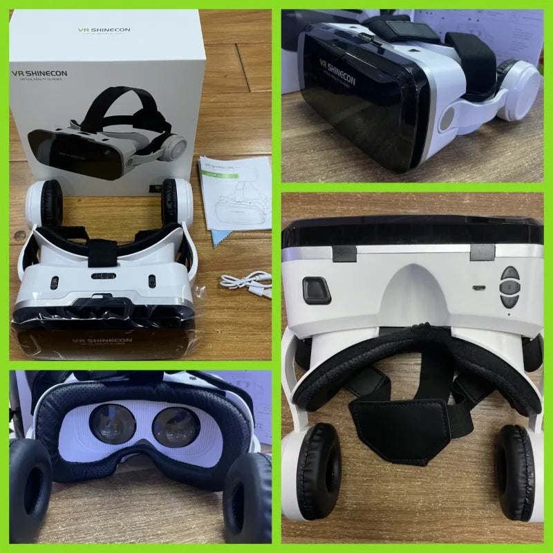 VR Shinecon Casque Helmet 3D Glasses Virtual Reality For Smartphone Smart Phone Headset Goggles Binoculars Video Game Wirth Lens