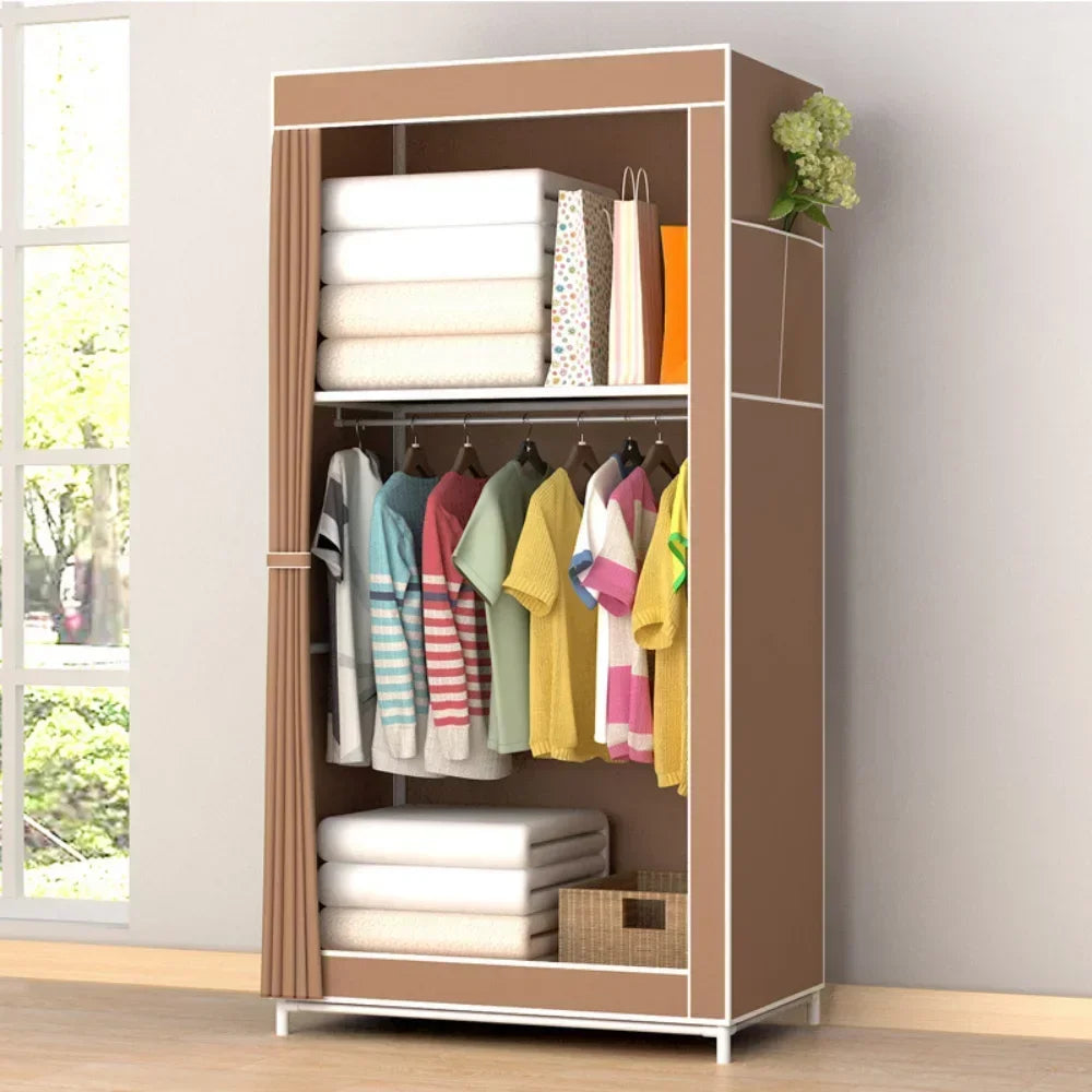 Dustproof Wardrobe Simple Storage Cabinet Multi Layer Storage Bedroom Save Space Armoire Large Capacity Dampproof Cloth Wardrobe