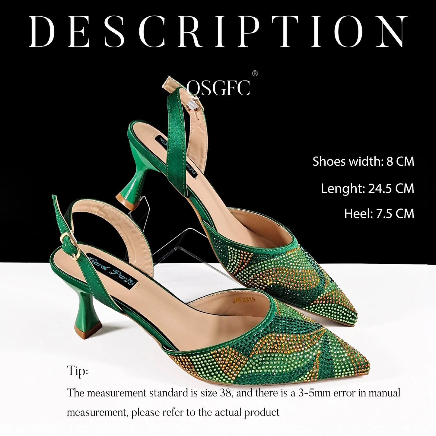 Festive Elegance: Spot Goods Dazzling Heels and Chic Long Bag Clutch Perfect Combination Of Shoes And Bag for Special Occasions