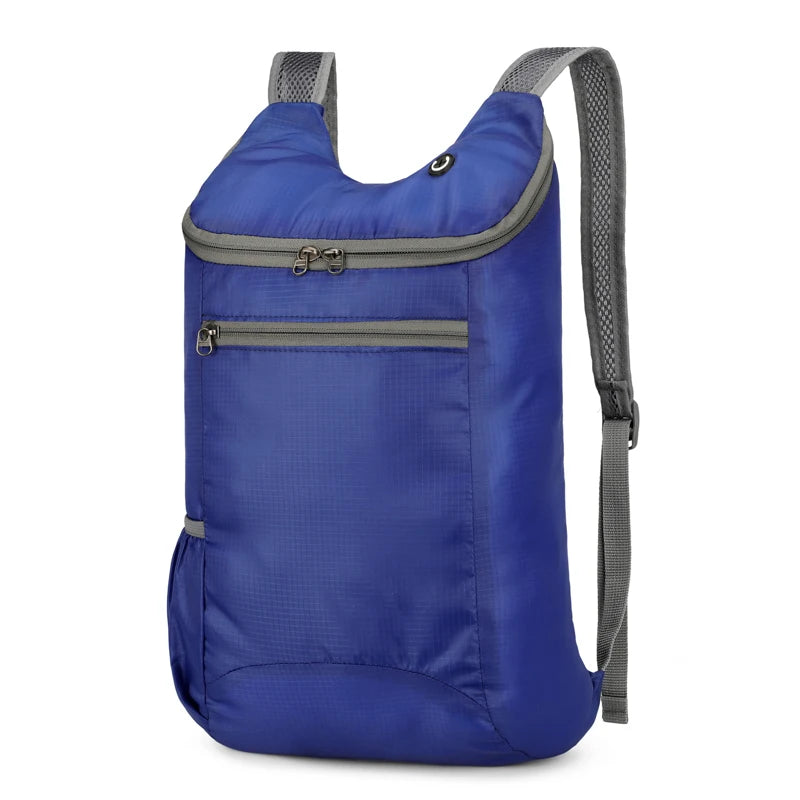 حقيبة ظهر رياضية ترفيهية خارجية، حقيبة قابلة للطي، تخزين خفيف، مقاومة للتآكل، حقيبة ظهر للمشي لمسافات طويلة وركوب الدراجات