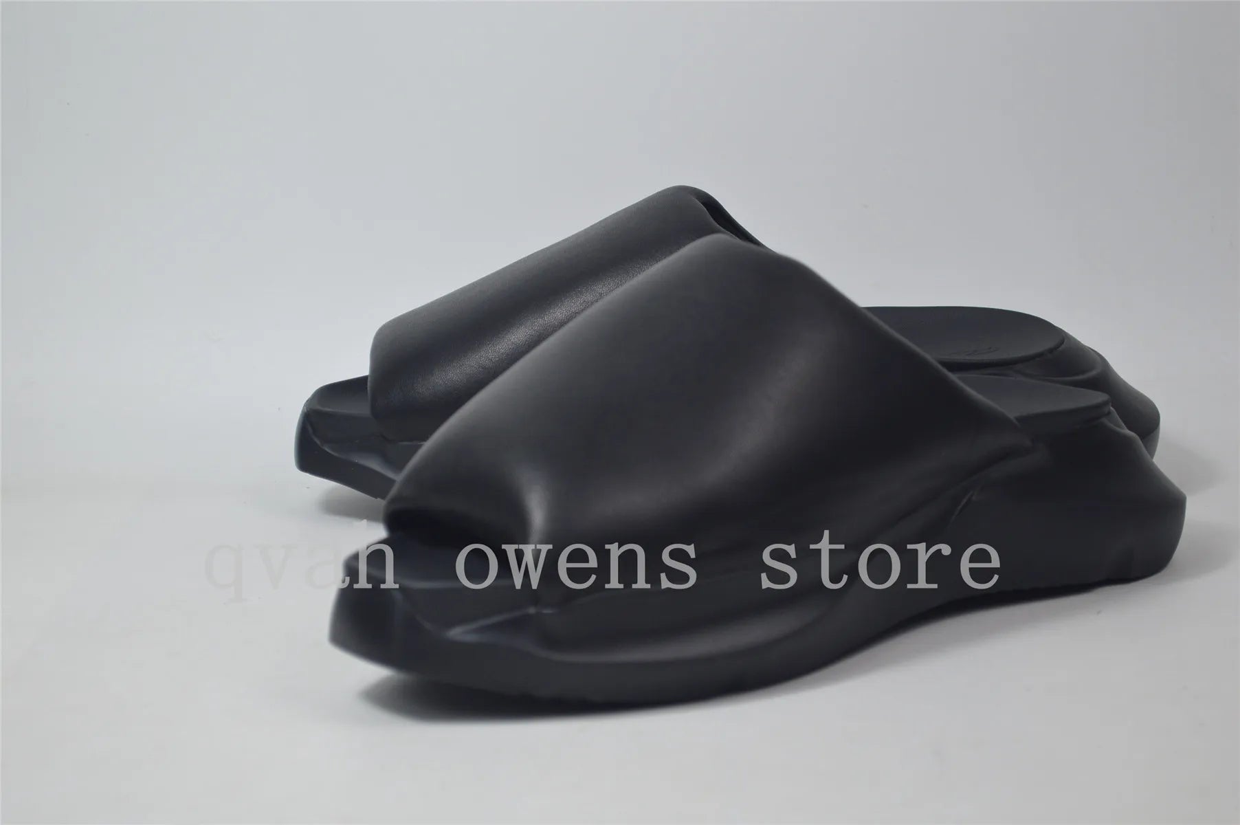 Men Platform Sandals Casual Leather Slipper Luxury Trainers Height Increasing High Street Summer Black Shoes