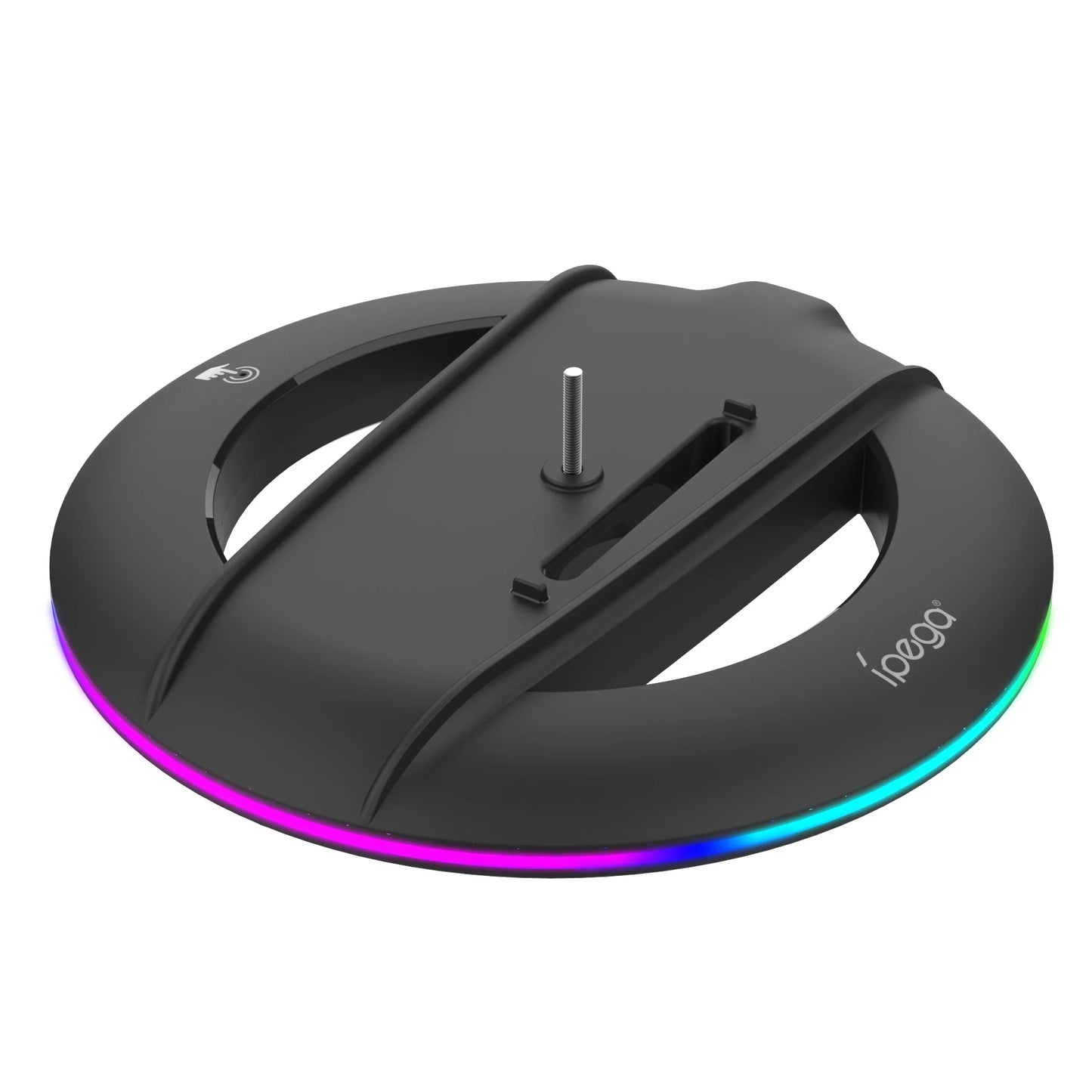 IPEGA Vertical Stand for PS5 Slim Console Disc and Digital with 14 Light Mode, RGB Base Stand for PS5 Slim Console