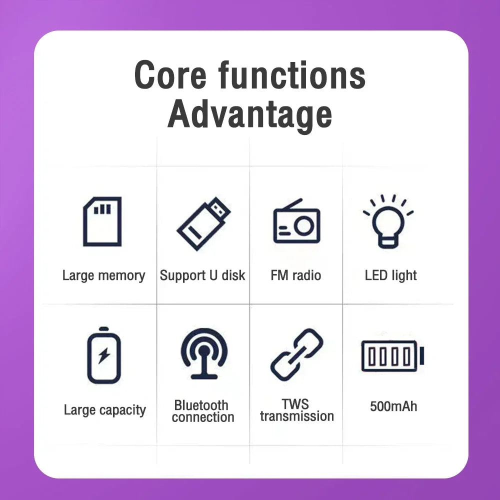 Bluetooth Speaker Outdoor Stereo Playback Fm Voice Broadcasting Dual Speaker Bluetooth 5.3 Portable Subwoofer Wireless Speaker