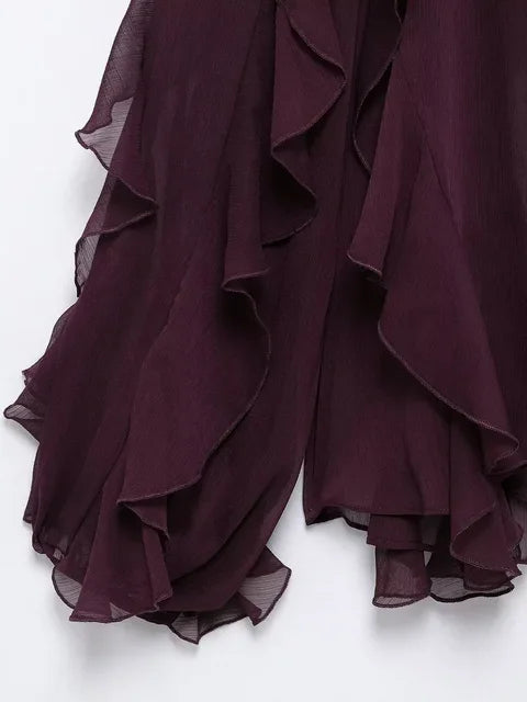 2025 New Fashion Sexy Women Translucent Ruffles Blouses V-neck Single Breasted Tierred Causal Tops Beach Style Solid Shirt SwiftNest