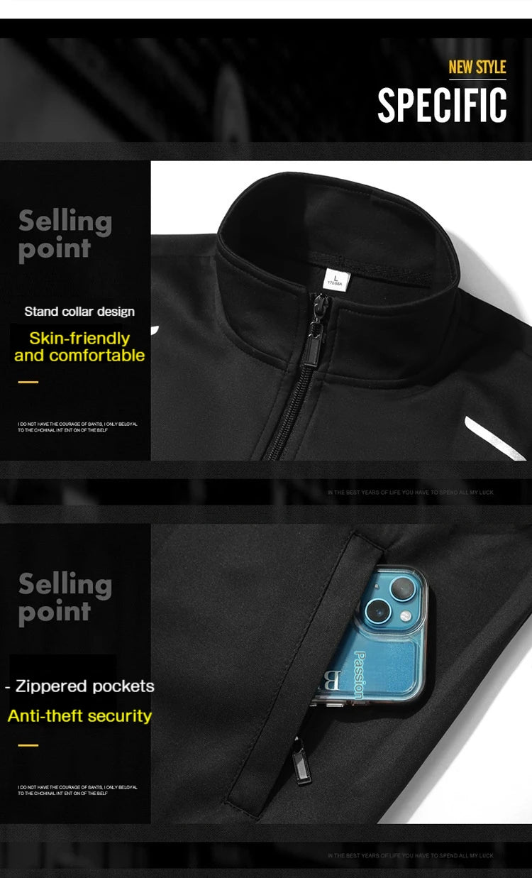 Men's Outdoor Sports Set Two Piece Running Hoodie Sports Set Daily Leisure Fitness Set Team Wholesale Available