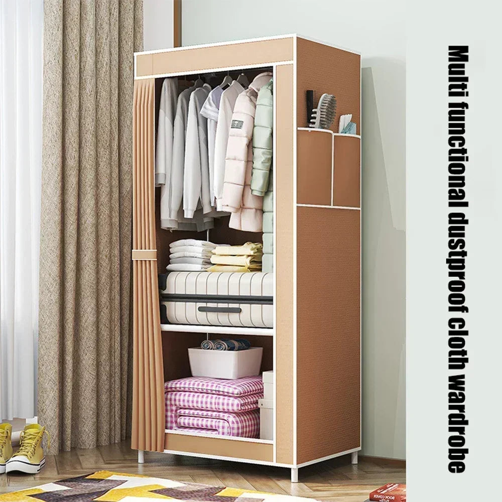 Dustproof Wardrobe Simple Storage Cabinet Multi Layer Storage Bedroom Save Space Armoire Large Capacity Dampproof Cloth Wardrobe