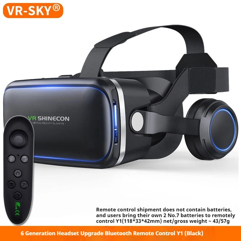 VR SHINECON G04EA 10.0 Virtual Reality Helmet 3D Glasses Casque For Smartphone Smart Phone Goggles Headset Video Game Binoculars