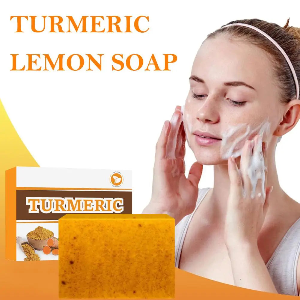 Turmeric Soap & Kojic Acid Soap Body And Facial Cleaning Handmade Soap For Dark Skin Glowing Even Skin Tone Tender Skin Care