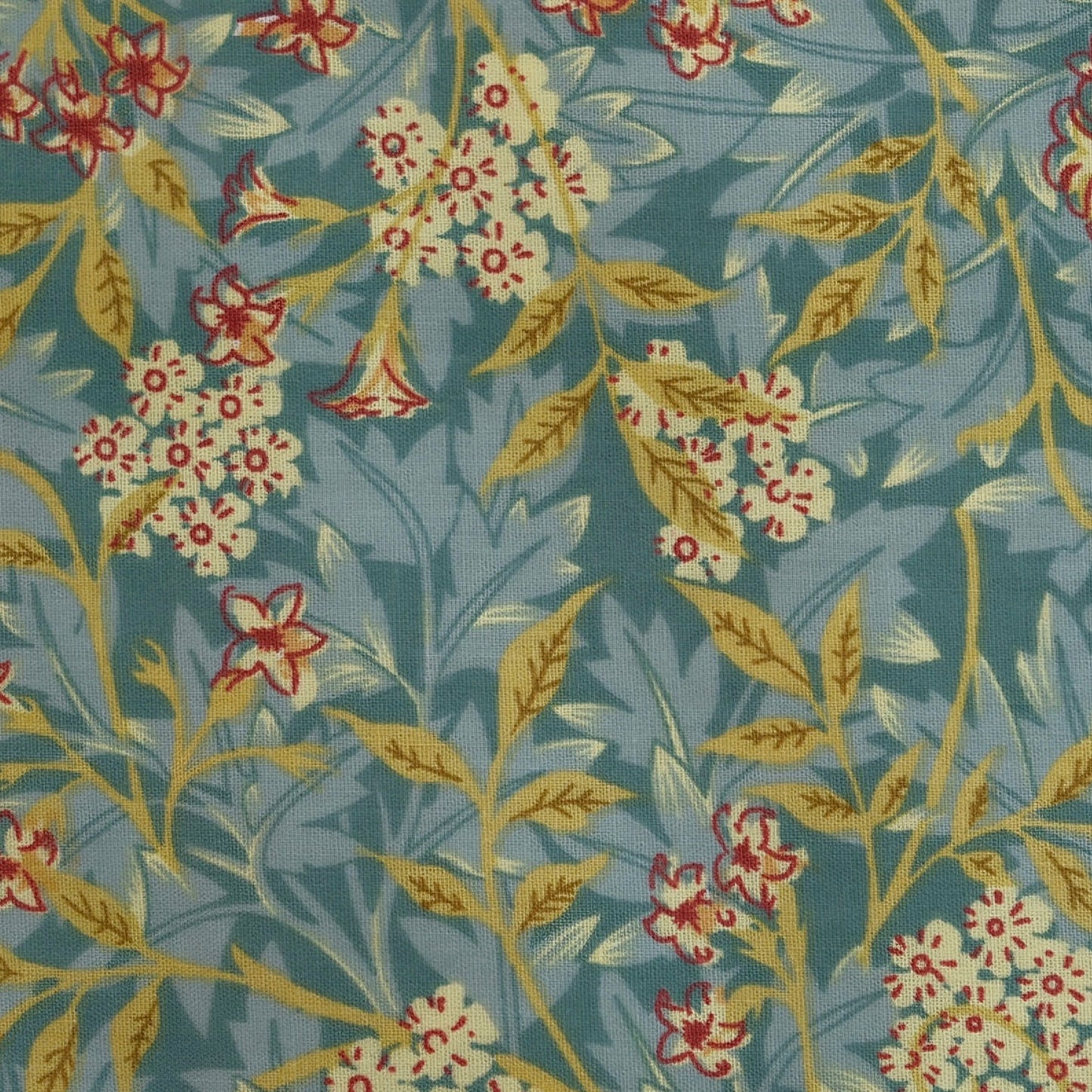 Exquisite Floral Printed 100% Cotton Fabric in Multiple Tones for Apparel Design Home Textile Decoration Handmade Craft Making