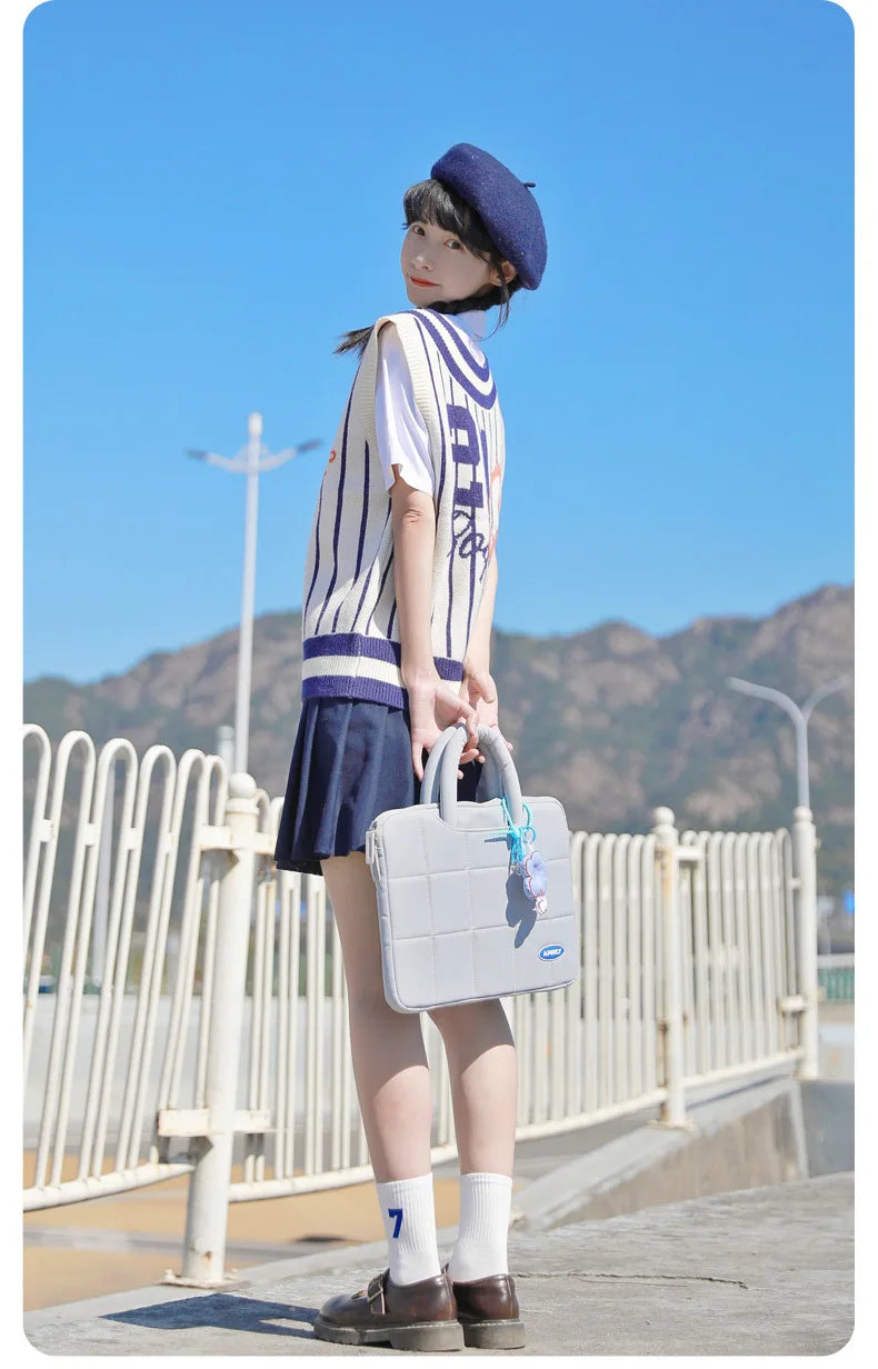 حقيبة كمبيوتر محمول مقاس 13.3 بوصة و14 و15 و15.6 بوصة وغطاء لجهاز ماك بوك إير برو وشاومي وهواوي وآسوس وحقيبة كمبيوتر محمول للرجال والنساء وحقيبة يد محمولة