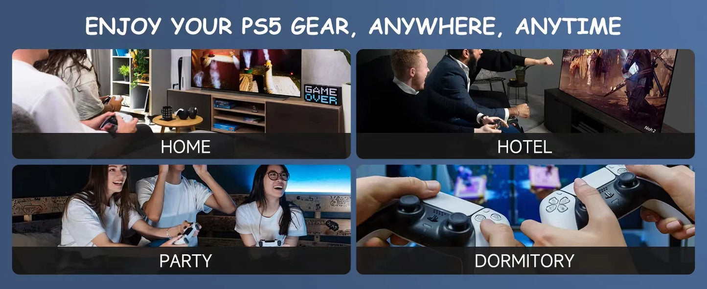 For PS5 Travel Case for PS5 Protective Case Bag Suitable for PS5 Disc/Digital Edition Console, Controllers, Game Cards, Headset