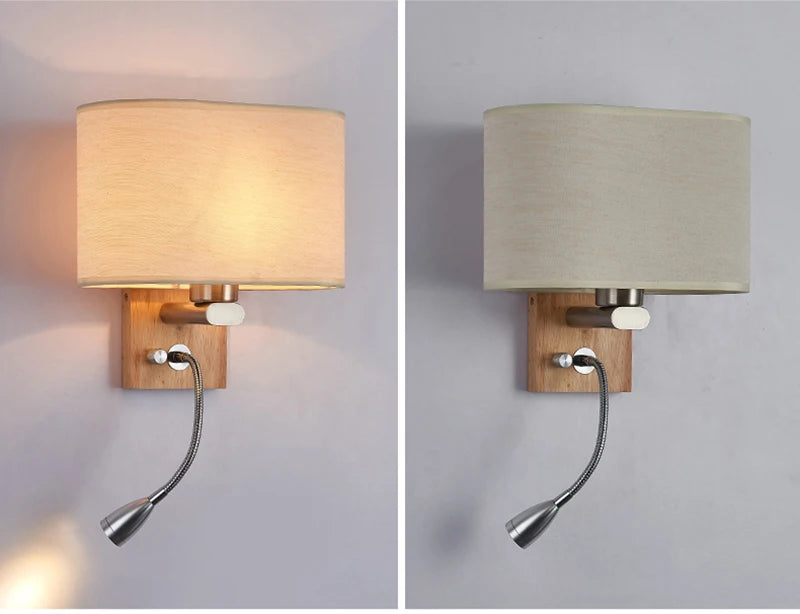 Bedroom Wall lamp With 3W Spotlight Modern Sconce for Living Room Bedside Bathroom Mirror Light Home Decor Indoor Light Fixtures