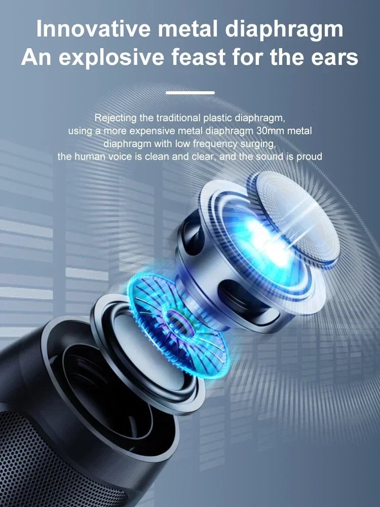 مكبر صوت بلوتوث مزدوج مكبر صوت ستيريو خارجي Tfusb تشغيل FM البث الصوتي مضخم صوت محمول 5.0 مكبر صوت لاسلكي