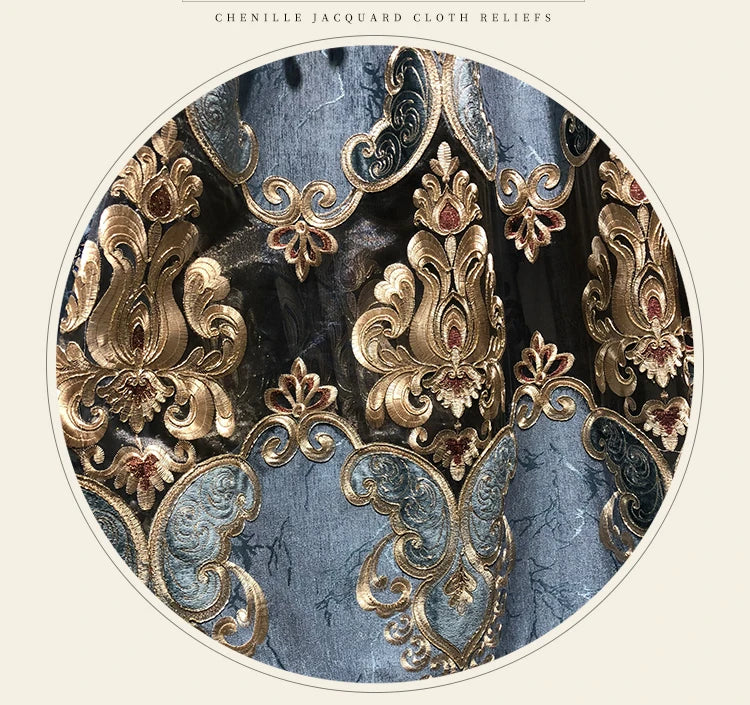 ستائر على الطراز الأوروبي لغرفة المعيشة وغرفة الطعام وغرفة النوم، تطريز فاخر من قماش التول الفاخر، نافذة دراسة، ستارة مخصصة