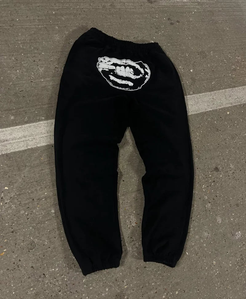 مجموعة ملابس رجالية عصرية من الهيب هوب، بلوفرات مطرزة أمريكية، ملابس رياضية كاجوال من هاراجوكو، بانك Y2K