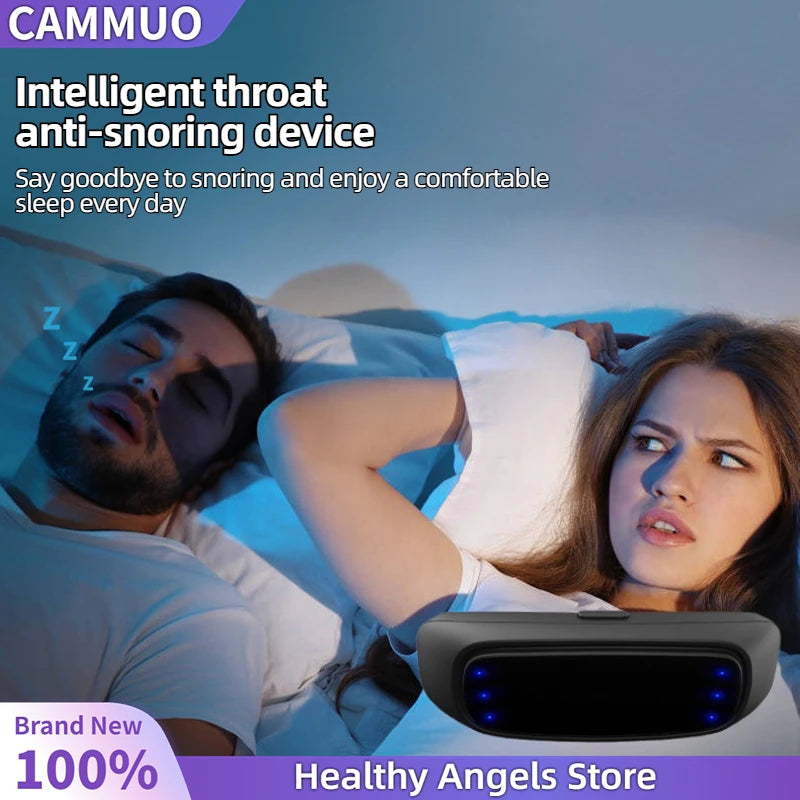 جهاز EMS Pulse Stop Snore المحمول المريح للنوم الجيد وإيقاف الشخير والعناية الصحية ومساعد توقف التنفس أثناء النوم وجهاز USB الذكي المضاد للشخير