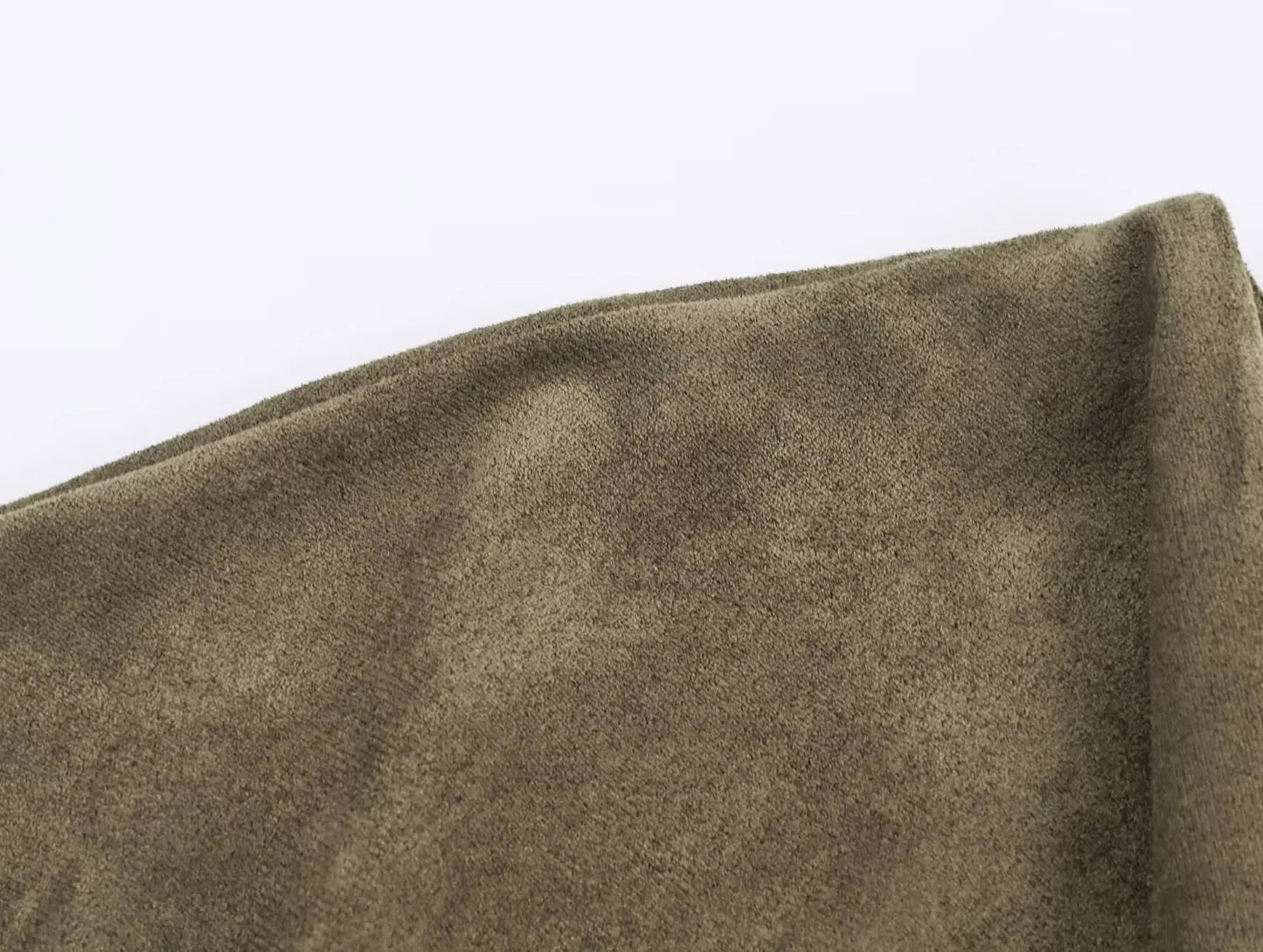 Women's Dress 2025 Spring/Fall New Arrival Women's Fashion Trend Faux Suede Effect Asymmetrical Dress SwiftNest