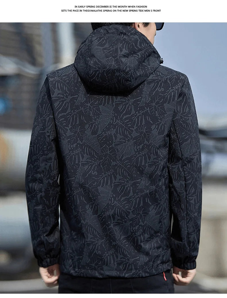 Sport Coat Men's New Style Casual Waterproof Outdoor Jacket for Spring Fashion Print Men's Clothing Outdoor Jacket for Men With