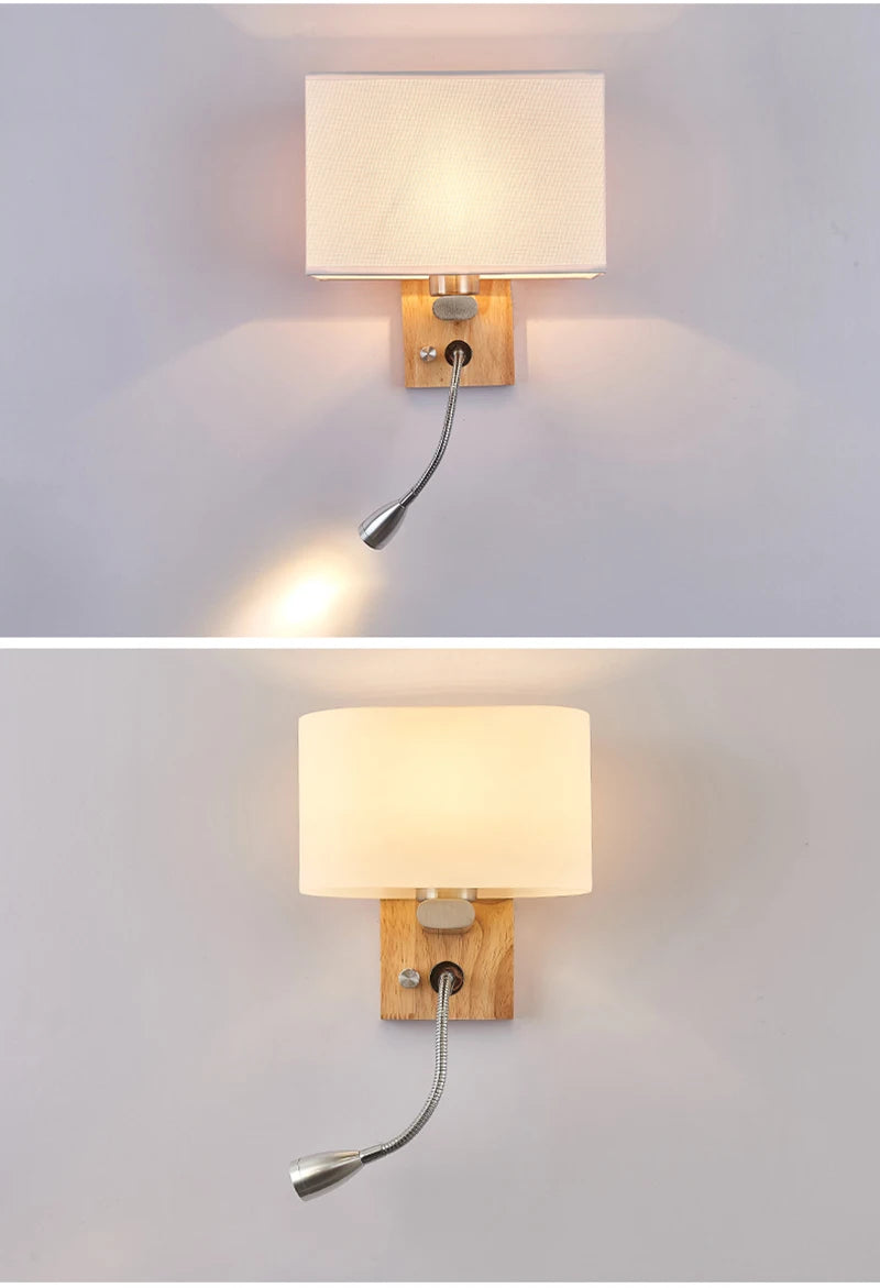 Bedroom Wall lamp With 3W Spotlight Modern Sconce for Living Room Bedside Bathroom Mirror Light Home Decor Indoor Light Fixtures