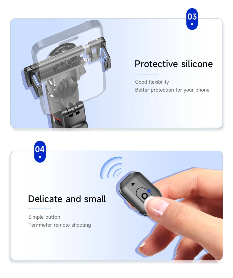 MEUYAG Selfie Stick Tripod with 1708mm Long Monopod Fill Light, Bluetooth Remote, 360° Rotation, 1/4 Interface, for mobile phone