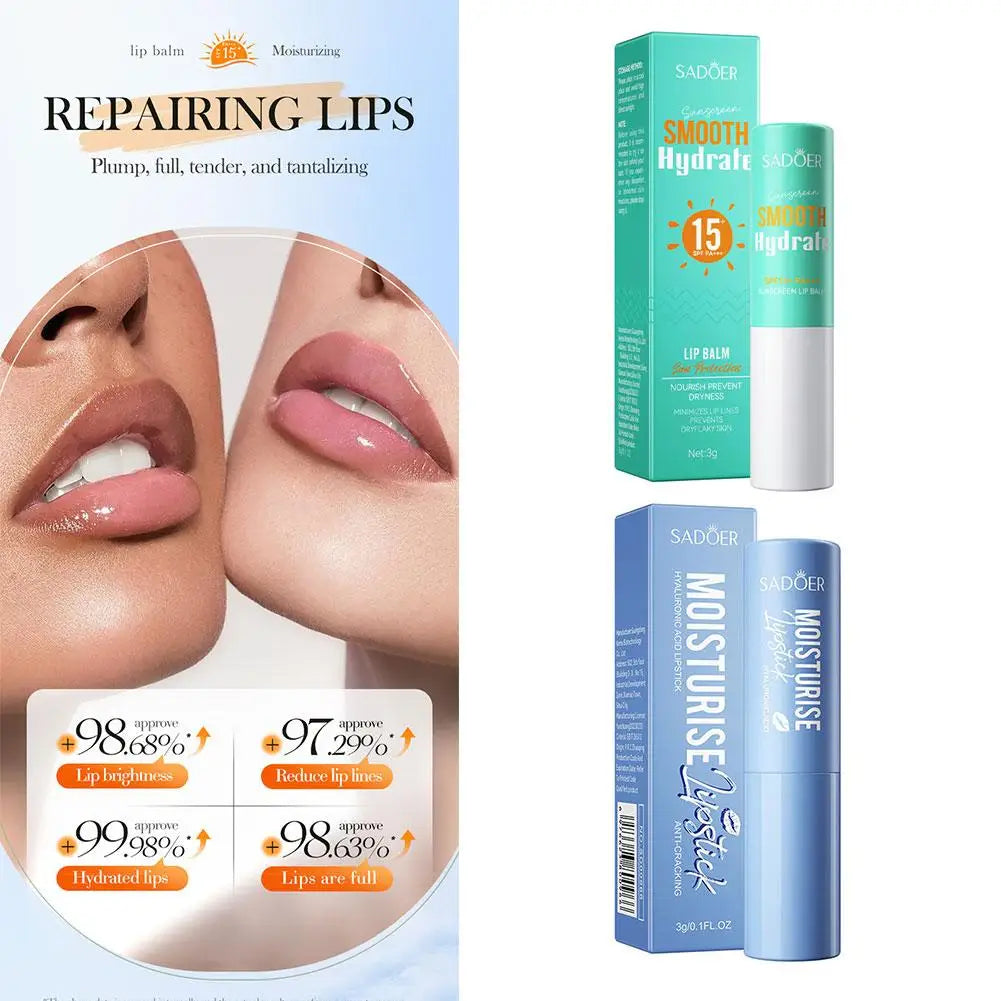 Hyaluronic Acid Lipstick Lips long-lasting Moisturizing Nourishing Soothing Dryness Brightening Lip Balm Beauty Skin Care