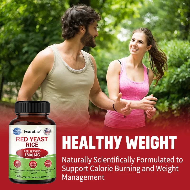 Red Yeast Rice,120 Capsules,Supports Cardiovascular Health,Helps Maintain Healthy Circulation,and Promotes Overall Well-being