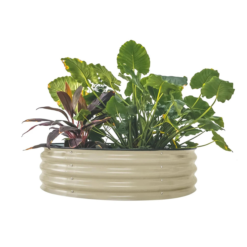 Outdoor garden 42 "(107cm) Round Raised Garden Bed Metal Raised Bed Planter Box for Vegetables Flowers Patio