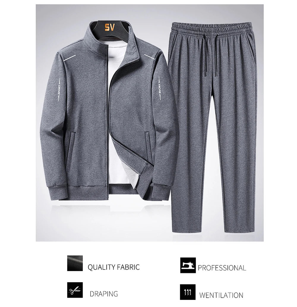 طقم ملابس رياضية للرجال، أزياء خريفية، بدلة رياضية للرجال، سويت شيرت + بنطال رياضي، طقم من قطعتين، بدلة رياضية للرجال، ملابس للجري والركض
