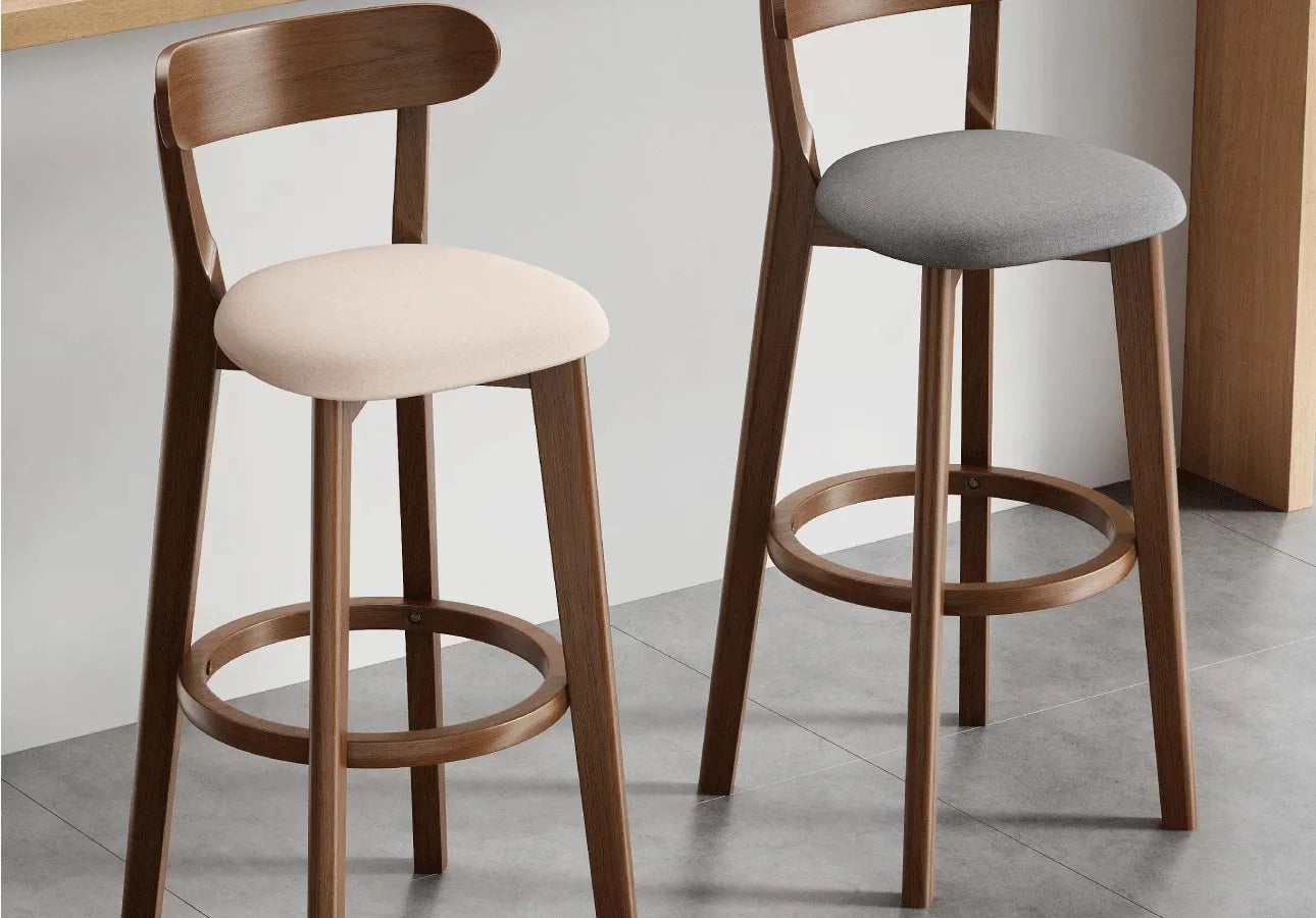 Wooden Bar Stool Modern Dining Room Office Stool Luxury Chaises for Nordic Interior Decoration Luxury Wooden Dining Stool