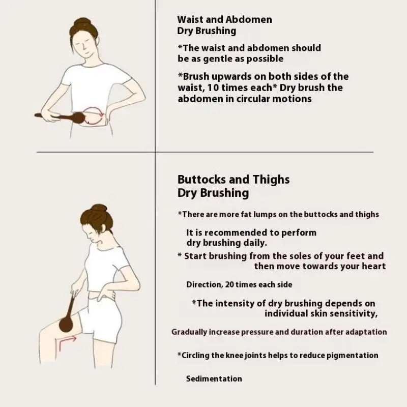 Bath Shower Brush Bathing Brush Dry Skin Body Soft Natural Bristle Massager Care Tool Soft Natural Bristle PE Handle