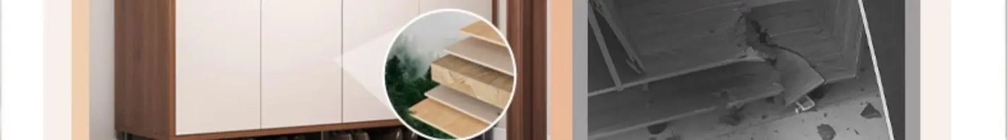 Home Shoe Cabinet Home Door Indoor Storage Cabinet Integrated Against The Wall New Chinese Storage Porch Cabinet Large Capacity