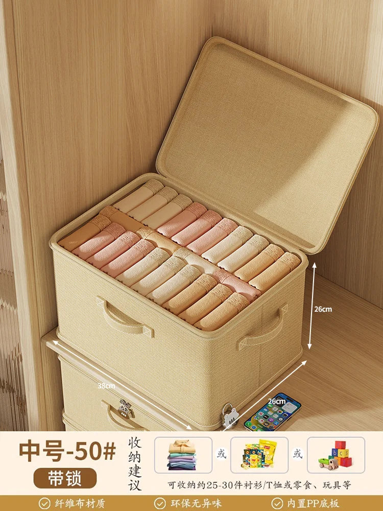 Large Capaci Loable Fabric Storage Box Foldable Organizer for Clothes And Accories Home And Office Use Wardrobe Solution