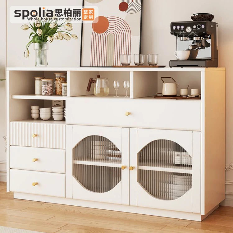 Dining Cabinet, Modern And Simple Storage Cabinet, Solid Wood Storage Cabinet, Kitchen Light Luxury Tea Water Cabinet