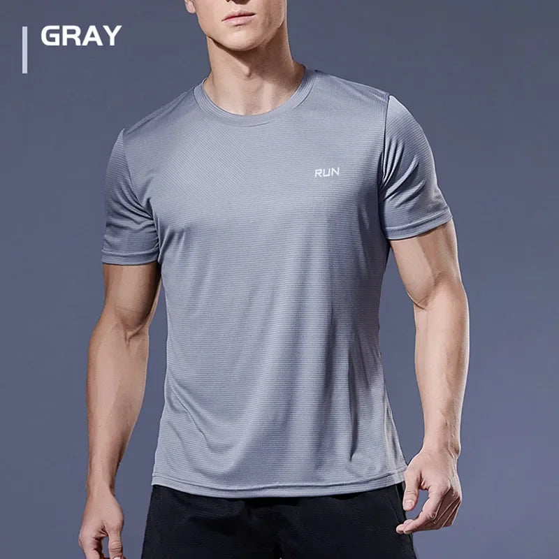 Summer Short-sleeved Sports Shirts, Multi-color Outdoor Fitness Clothing, Men's 3D T-shirts, Running Breathable Quick-drying Top