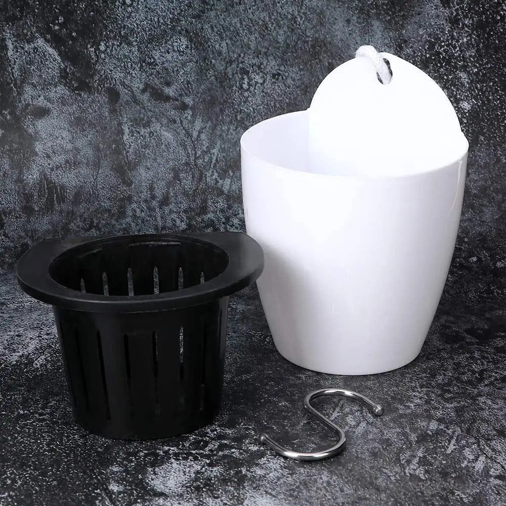 ديكور الحديقة سلة معلقة ذاتية الري وعاء زهرة وعاء النبات