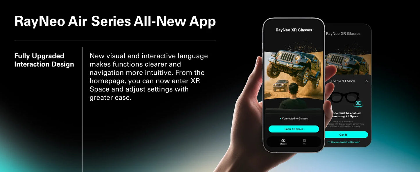 RayNeo Air 3S Pro smart AR glasses, 135-inch HD viewing, 1200Nits brightness, 3D surround sound