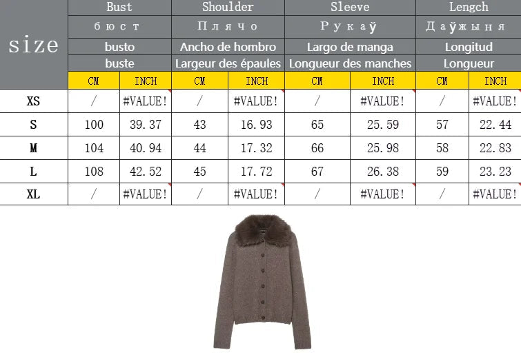 Women Autumn Winter Fashion Fall Vintage Patchwork Faux Fur Lapel Elegant Sweaters Single Breasted Knitwear Female Cardigans SwiftNest