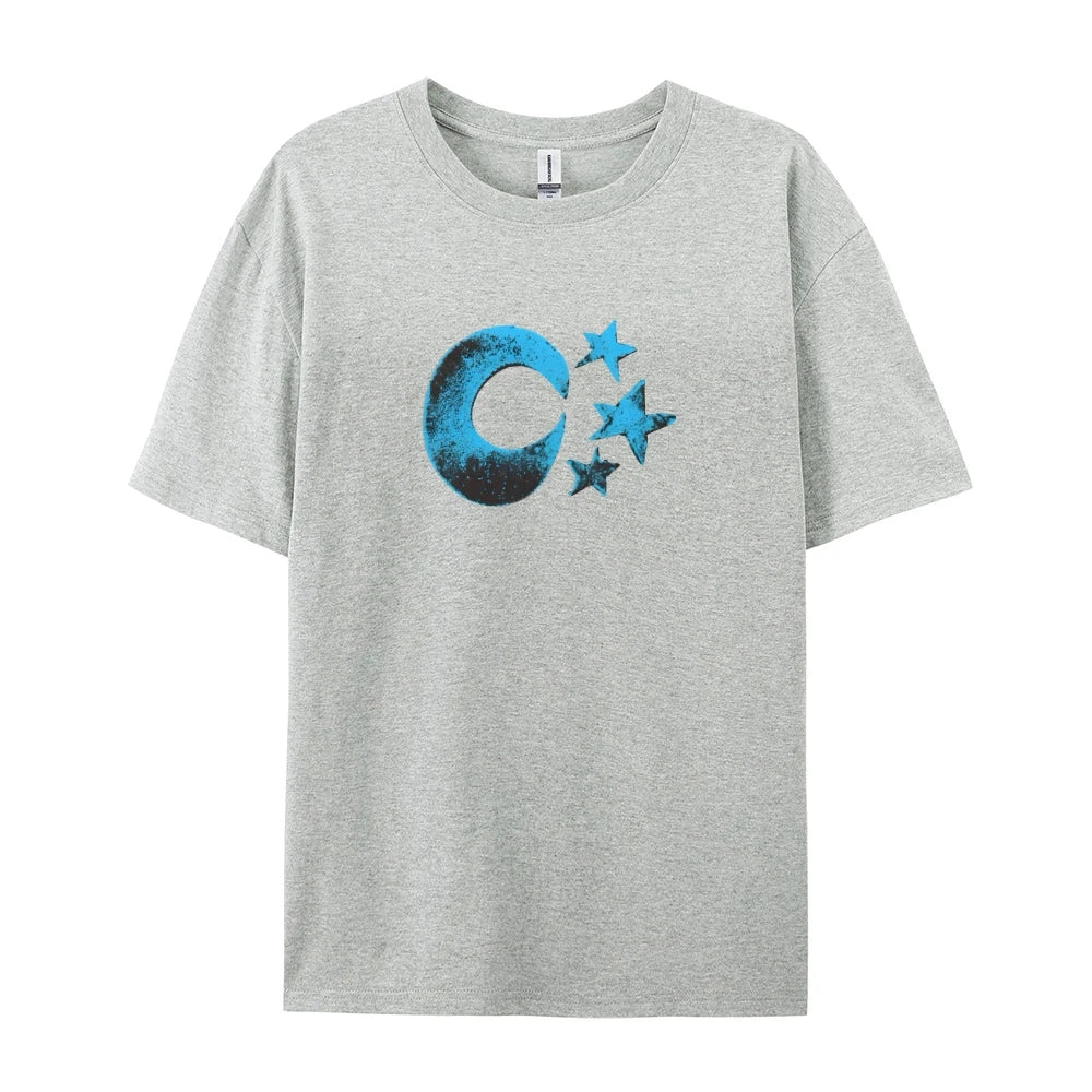 Women  Fashion Cotton Tops Trendy Y2K Graphic T-shirt Oversized Fit Stretchable Comfy Fabric  Easy Match Jeans Skirts All Season