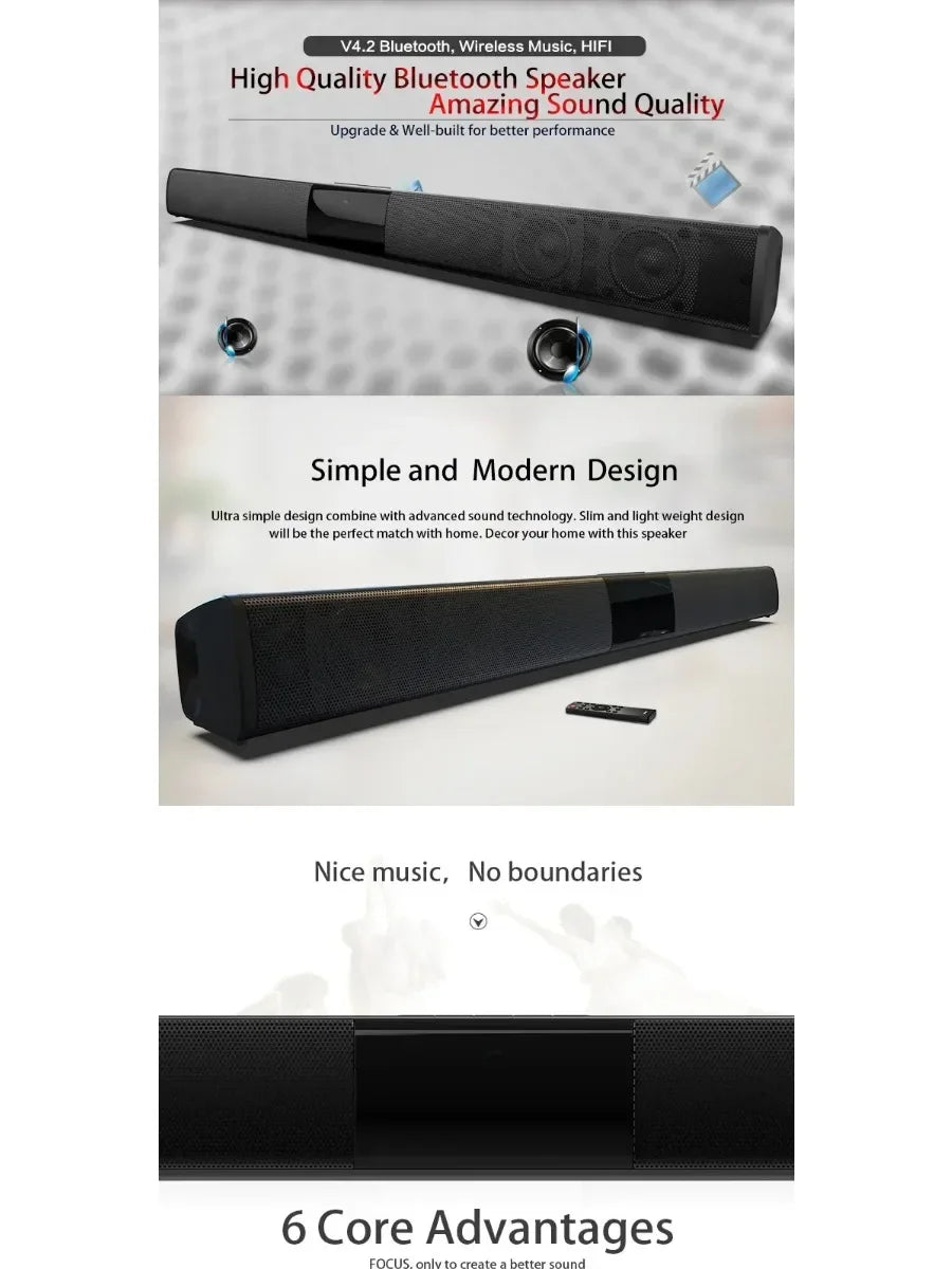 Powerful Wireless Bluetooth Speaker for Home Theater Computer TV Car Sound Box Soundbar Heavy Bass Subwoofer Radio Caixa De Som