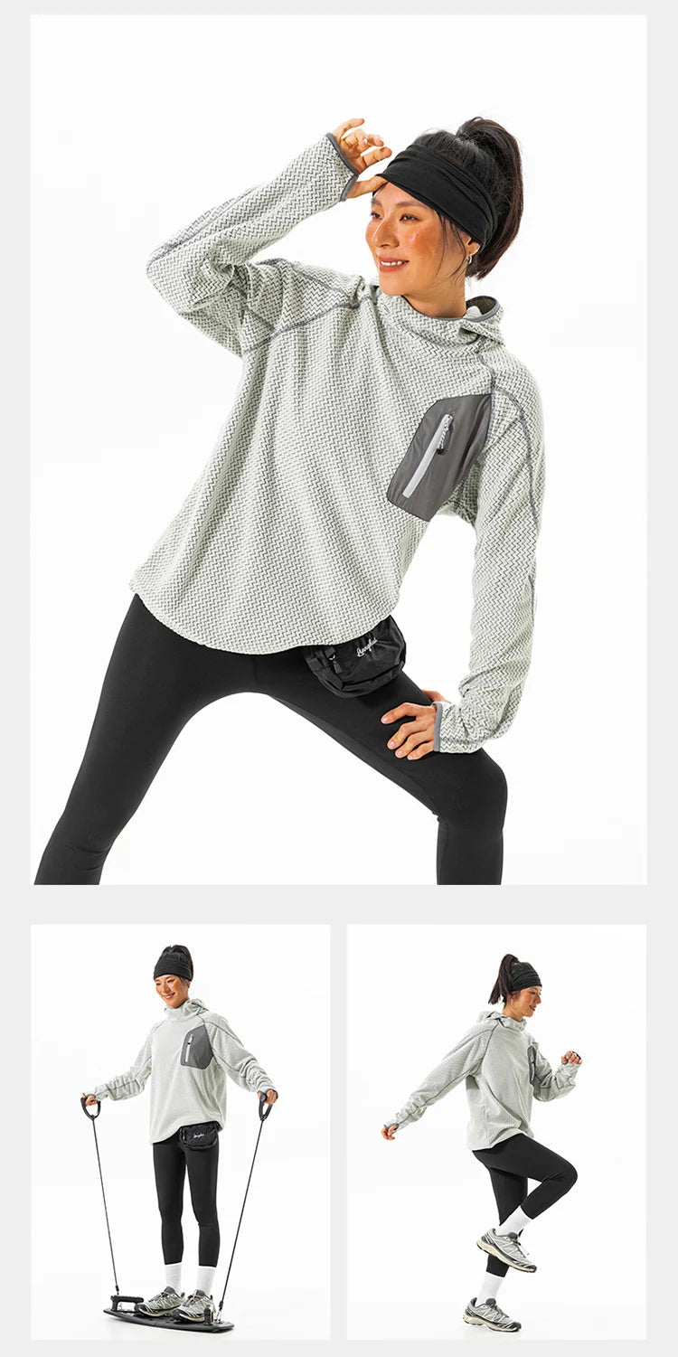 Outdoor Sport Hoodie Men Women Loose Casual Lightweight Warm Pullover Hooded Sweatshirts Couple Autumn Winter Hoody Tops