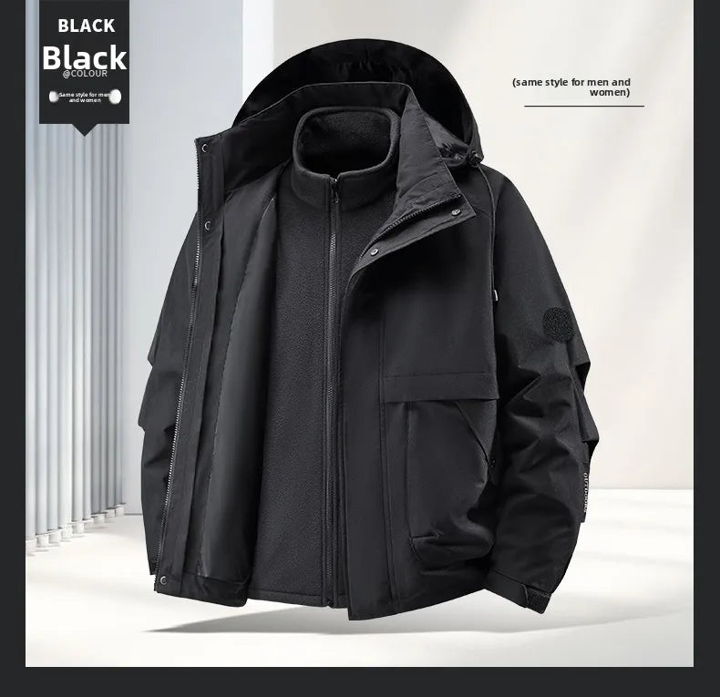 Jacket men's jacket jacket autumn and winter jacket three-in-one outdoor sports jacket fleece jacket inner jacket jacket
