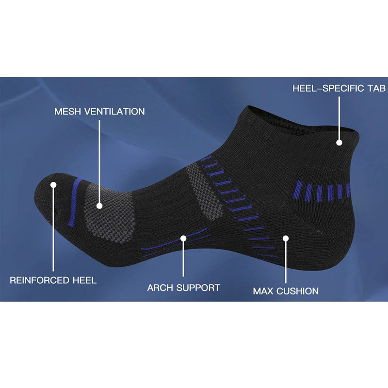 6 pairs of outdoor sports women's socks, comfortable and breathable sports socks, suitable for running, hiking, leisure wear