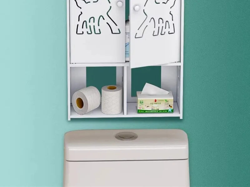 Bathroom Shelving Wood Wall Hanging Storage Rack Cabinet Corner Rack Plastic Elegant Modern Home Furniture Organization Holders