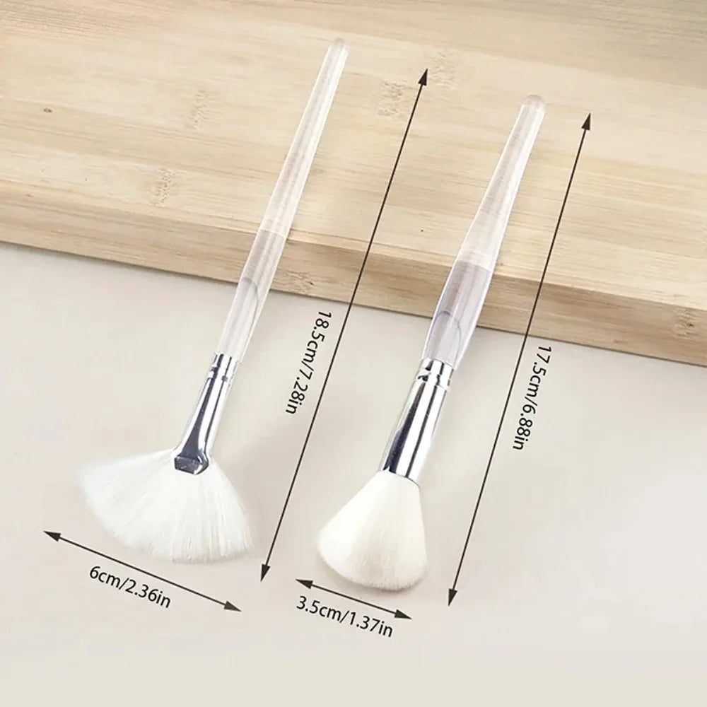 Facial Cleanser Brush Soft Face Massage Fan Wash Brush Pore Cleanning Exfoliating Beauty Face Mask Brush Portable Skin Care Tool