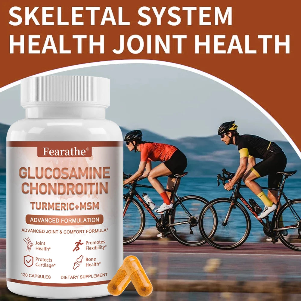 Glucosamine Chondroitin Turmeric MSM Supplement, Support Joint and Bone Health, Promote Immune Health, Cartilage Health