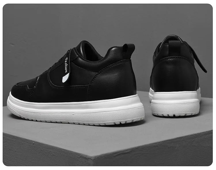 Fashion Men Casual Shoes Men Low Cut Sneakers Breathable Height Increasing Shoes 6/8/10CM Thick Sole Hard-Wearing Male Footwear